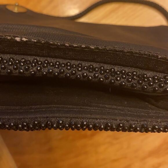 2/$15 Vintage Black Beaded Holiday Fair String Purse - Picture 5 of 9